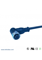 M12 Sensor & Actuator Cable - M12 female 90° (Angled) A Code with cable PUR 4x0.34 black-1.5 M